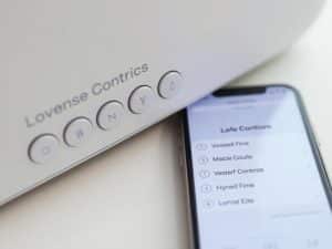 Lovense Solace review showing the device's control panel and app interface