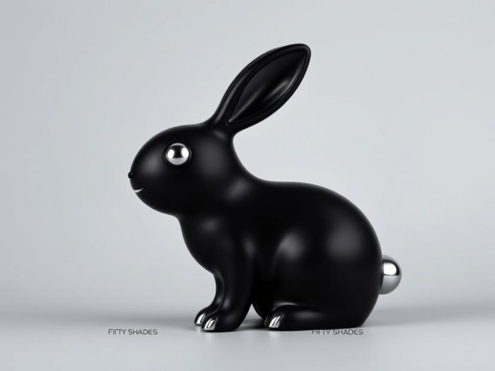 Fifty Shades Greedy Girl rabbit vibrator in black silicone