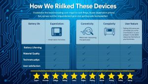 Infographic showing the ranking methodology for cock rings with technical specifications and user feedback metrics