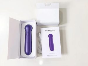 We-Vibe Wand 2 unboxing showing the product and accessories