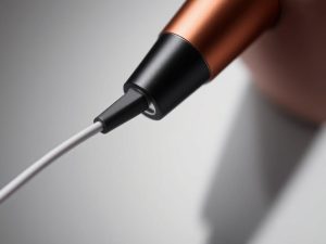 We-Vibe Wand 2 with magnetic charging cable attached